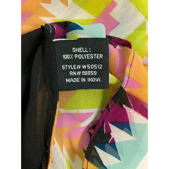 w118 by walter baker Womens Pink Black White Short Sleeve Top Xs - Picture 7 of 8